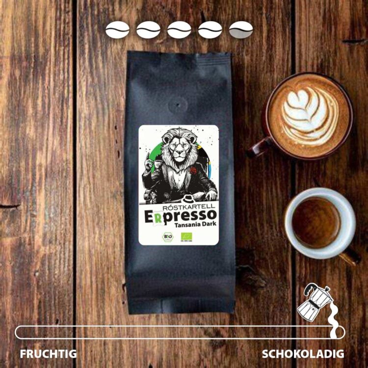 100% Bio-Robusta Kaffee aus Tansania-schokoladiger Espresso