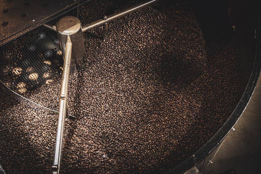 Trommelröster: Das Abkühlgitter, in dem der Kaffee abkühlt