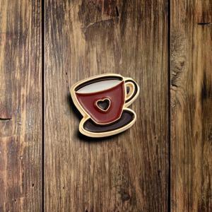 Kaffee-Geschenke 16 Deine Kaffeerösterei Tasse mit Herz Pin