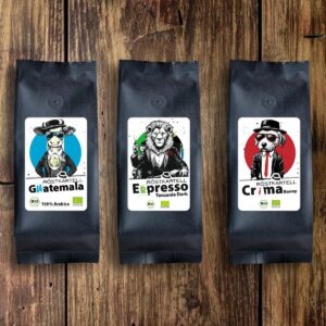 Drei aromatische Bio-Kaffees vom Röstkartell in einer Aromaschutzverpackung