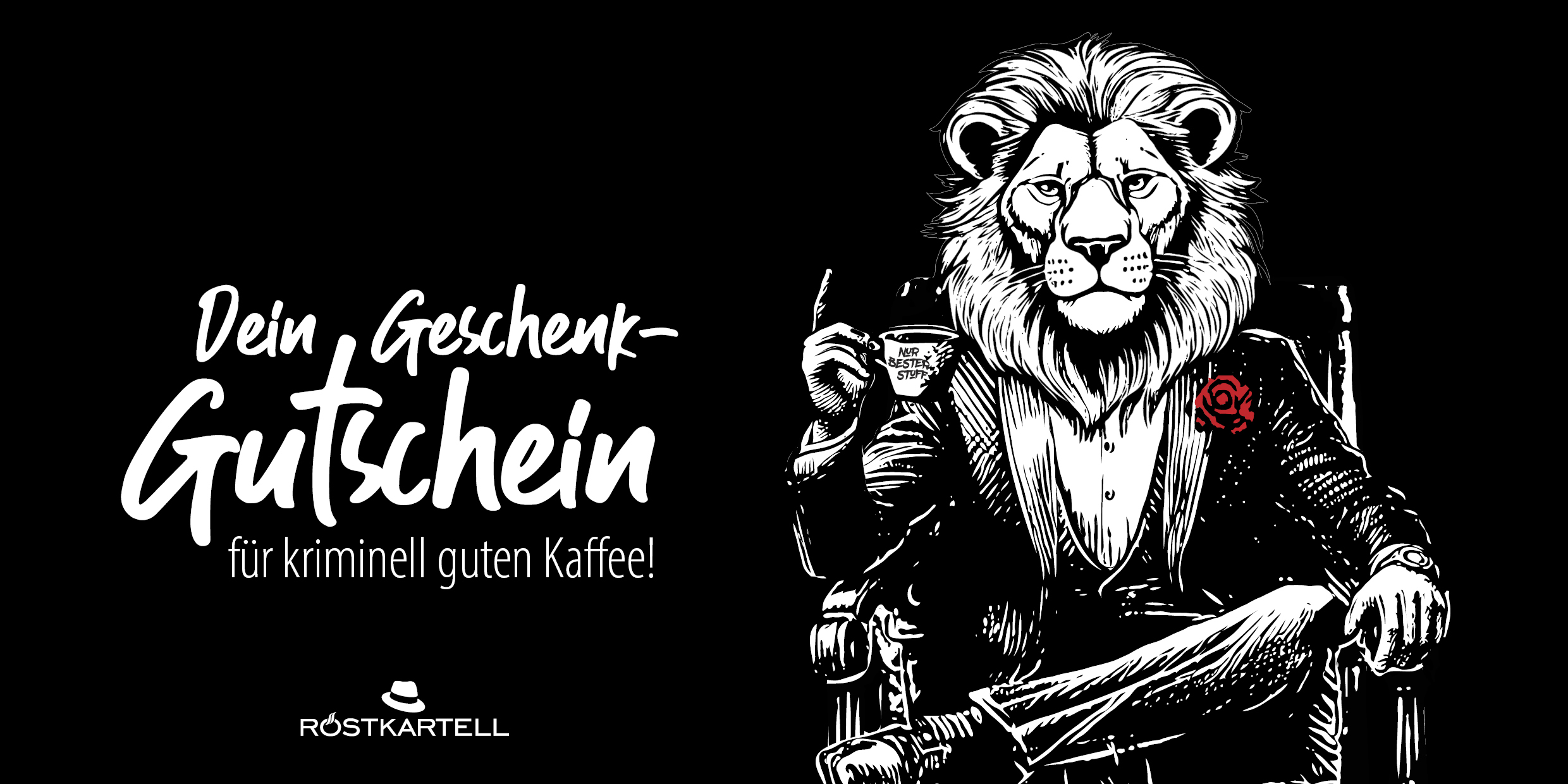 Geschenkgutschein per Post 3 Deine Kaffeerösterei Geschenkgutschein Pate (Löwe)