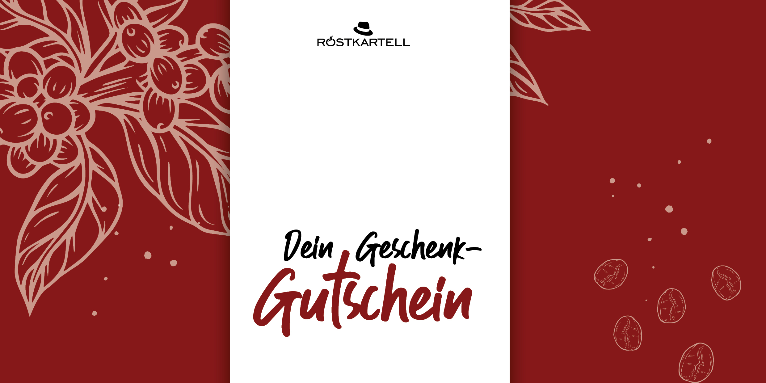 Geschenkgutschein zum ausdrucken 7 Deine Kaffeerösterei Geschenkgutschein dunkelrot