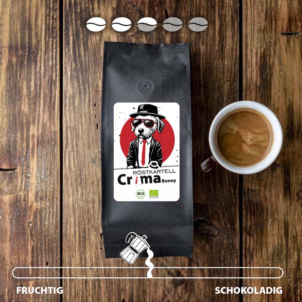 Crema Bonny Bio DE-ÖKO-006 1 Deine Kaffeerösterei Crema Kaffee Bio