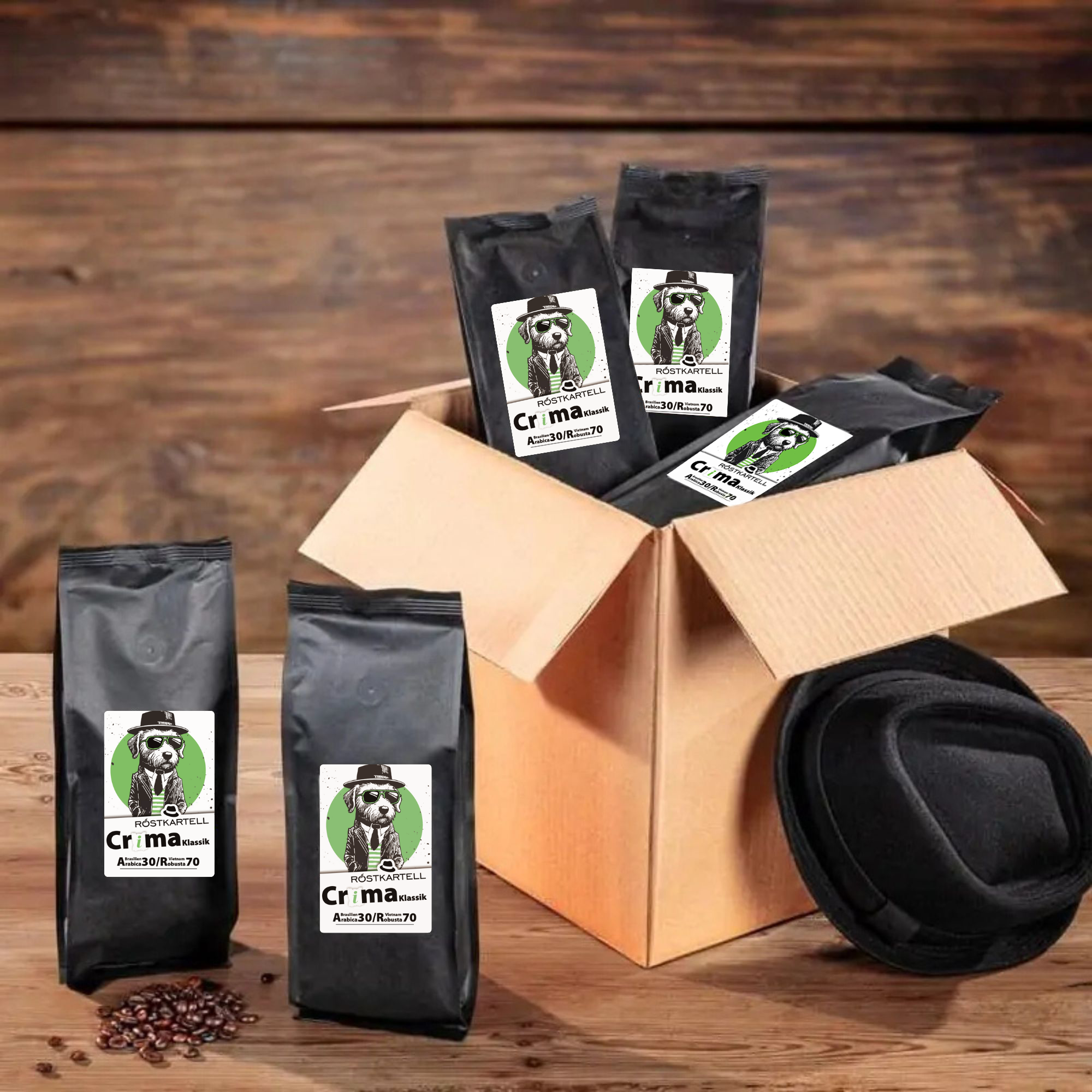 Sortenreiner Karton Deine Kaffeerösterei
